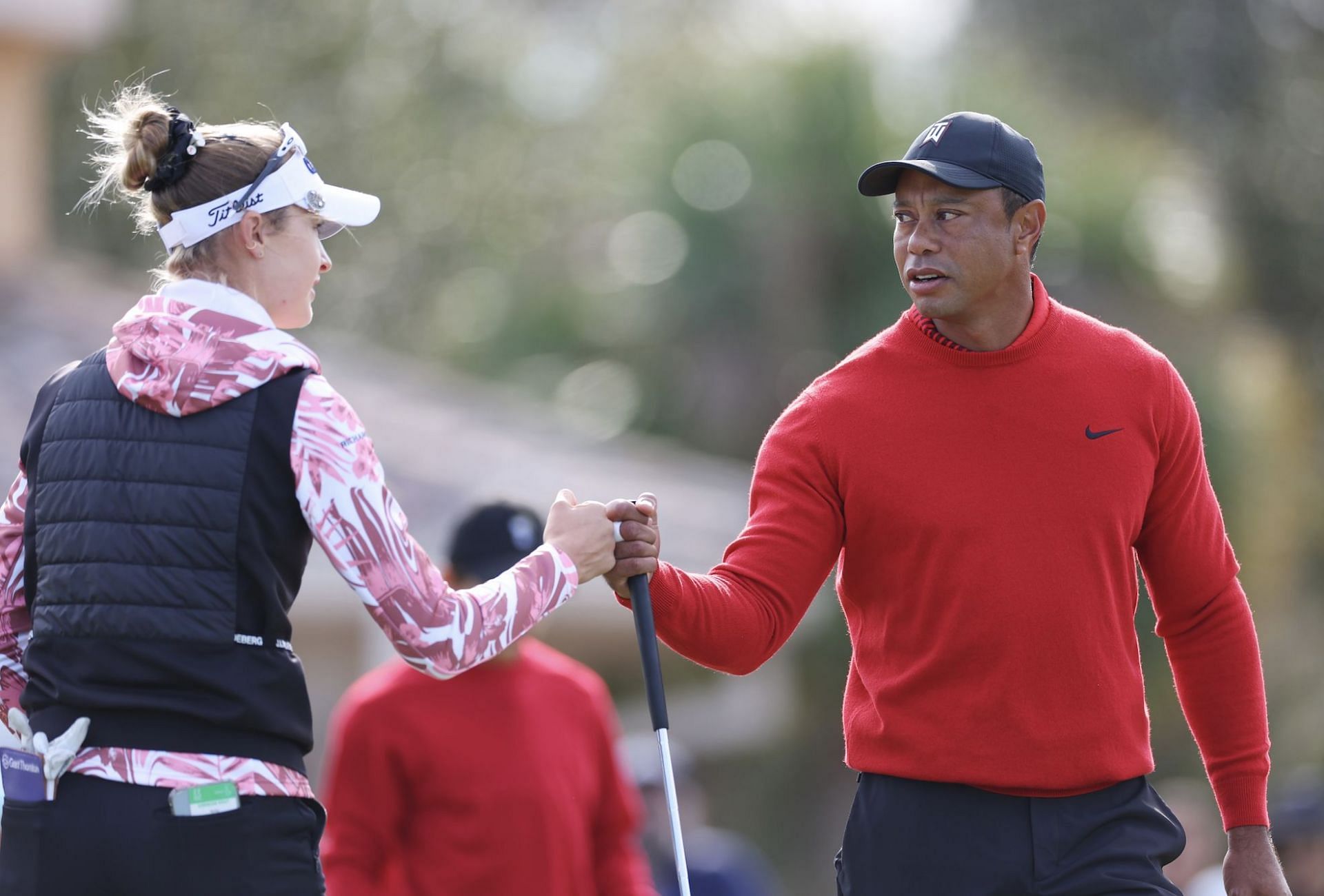 Tiger Woods and Nelly Korda (Image via Getty)