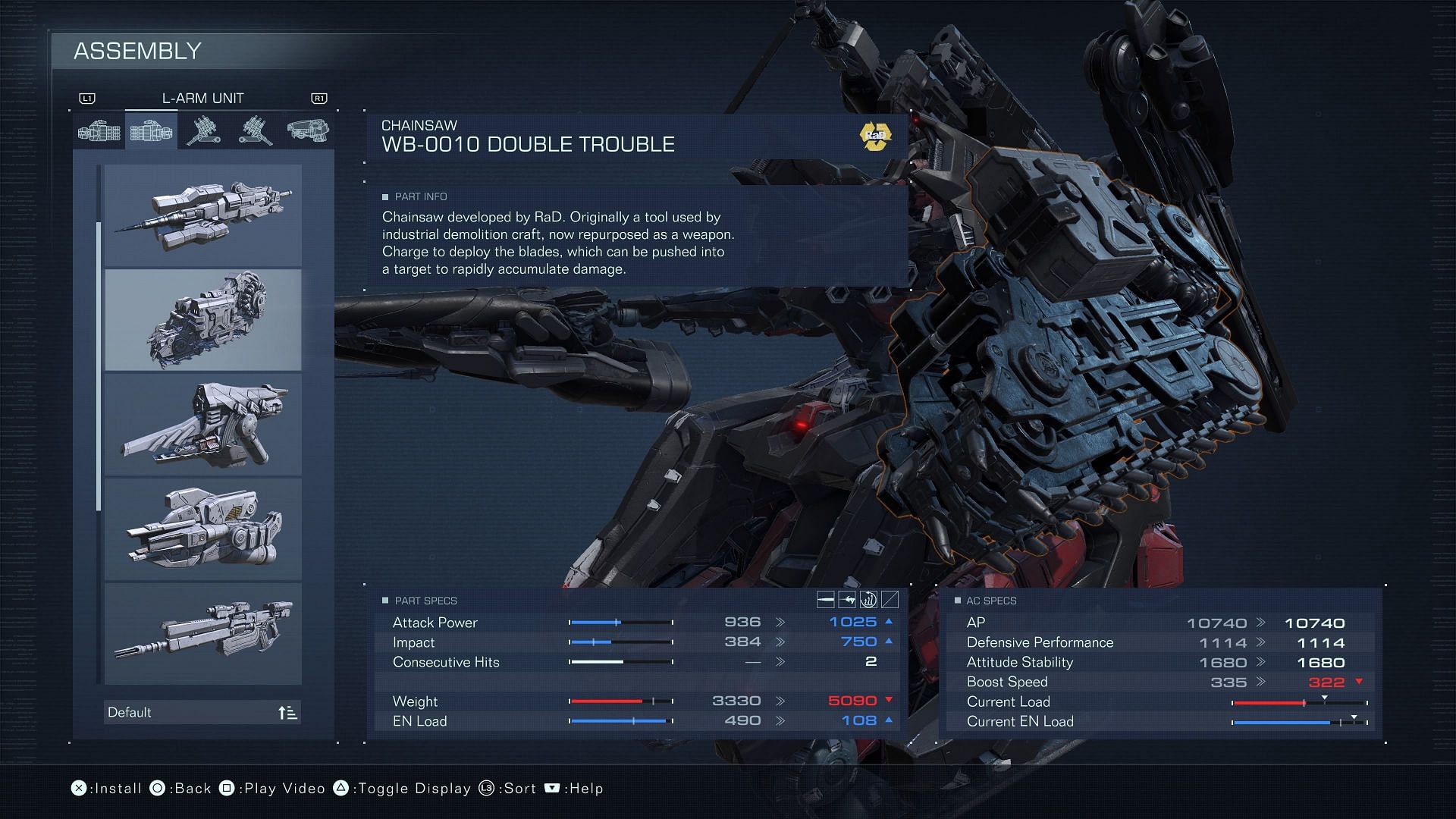 Armored Core 6 weapon guide: How to obtain the Double Trouble chainsaw