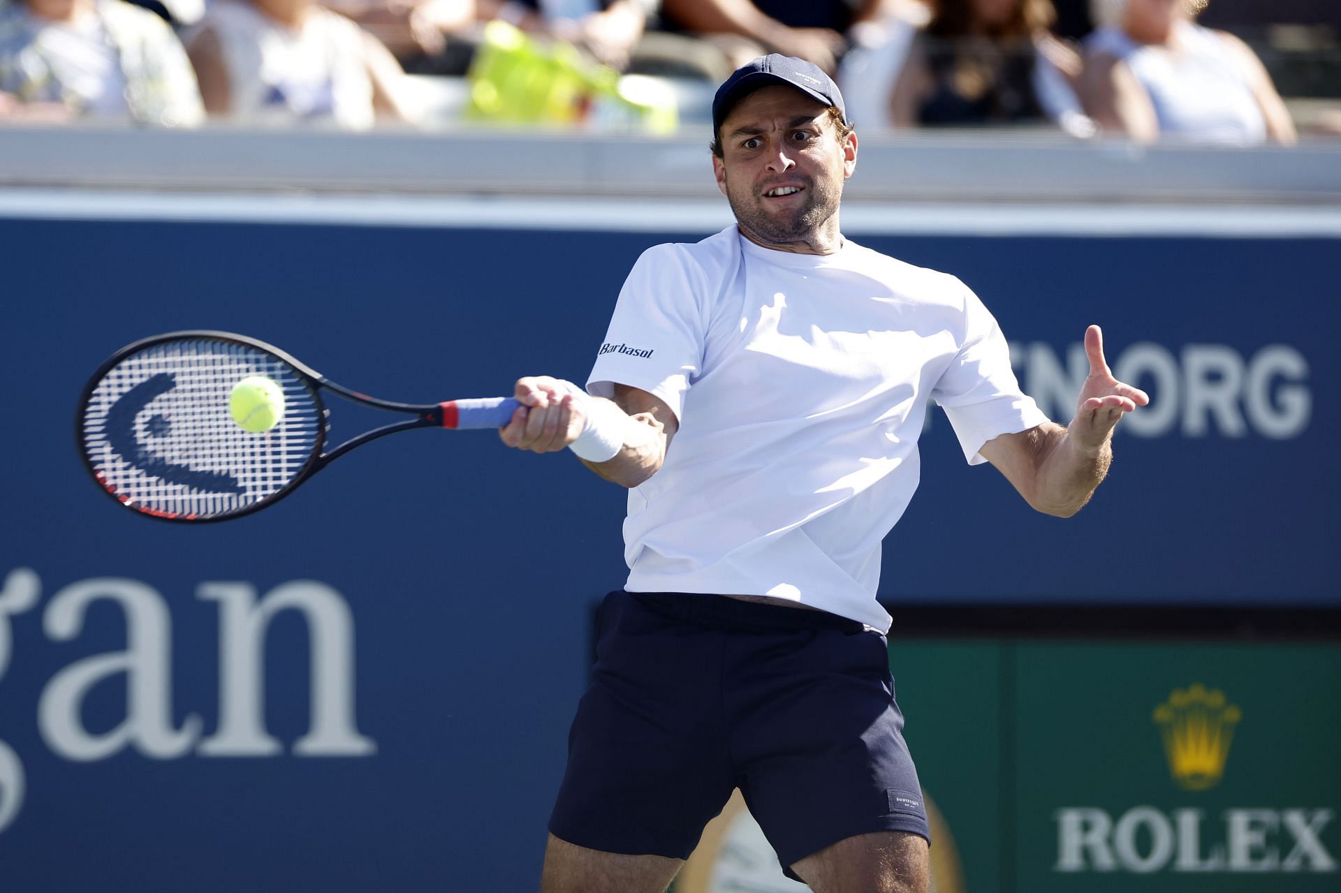 Aslan Karatsev in action at the US Open