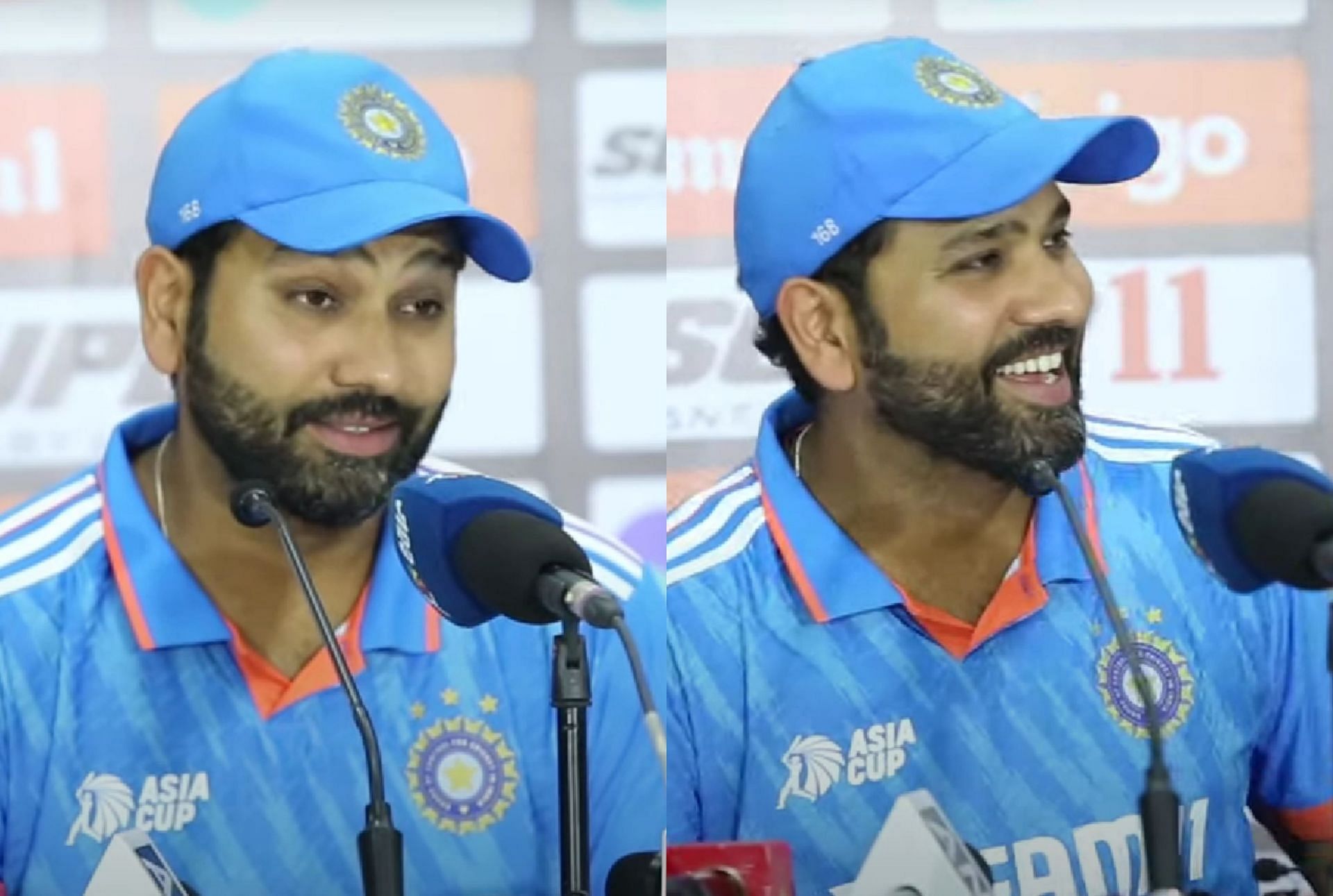 Rohit Sharma at the press conference after winning the Asia Cup. 