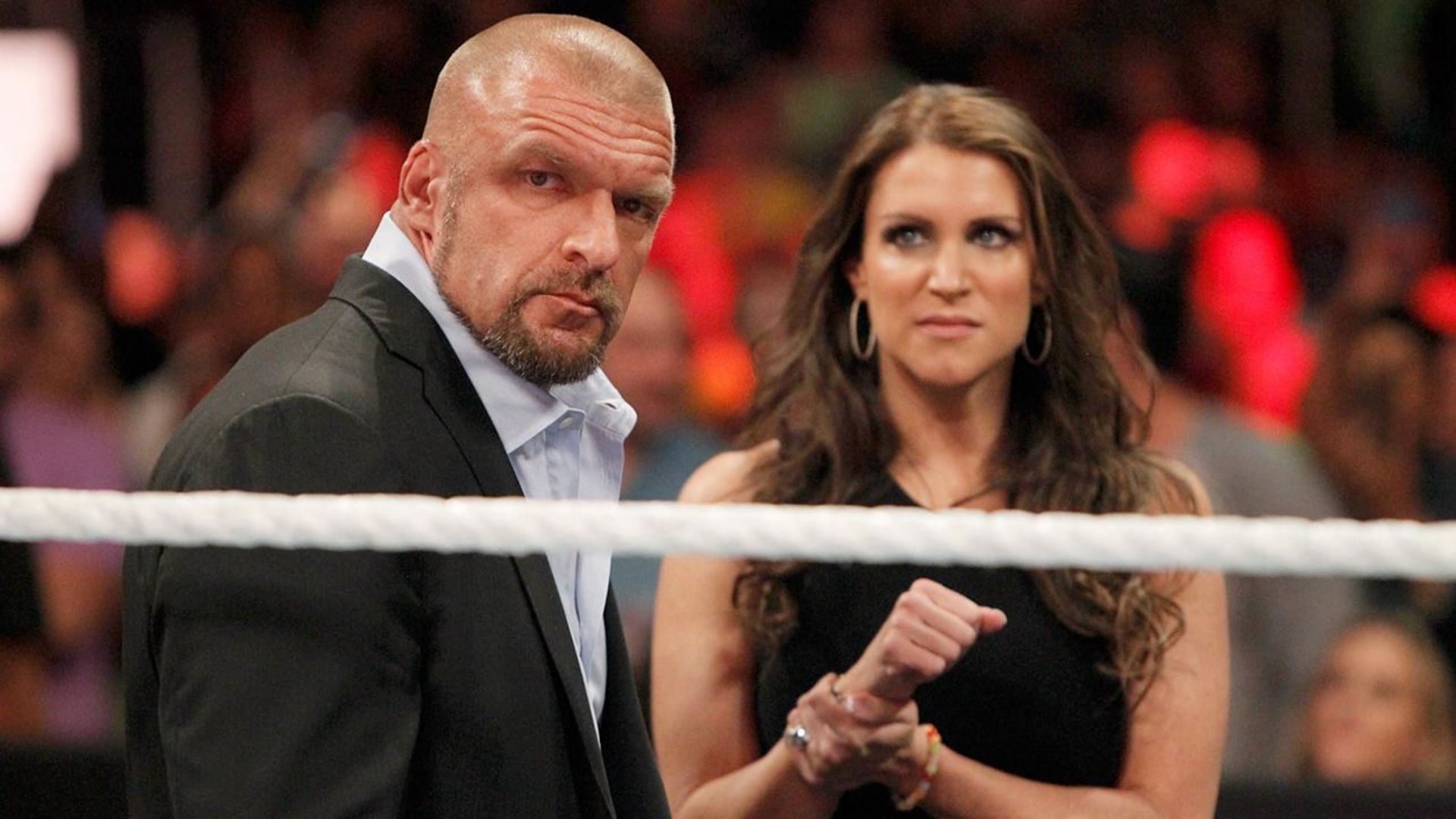 WWE Chief Content Officer Triple H with former Chairwoman Stephanie McMahon