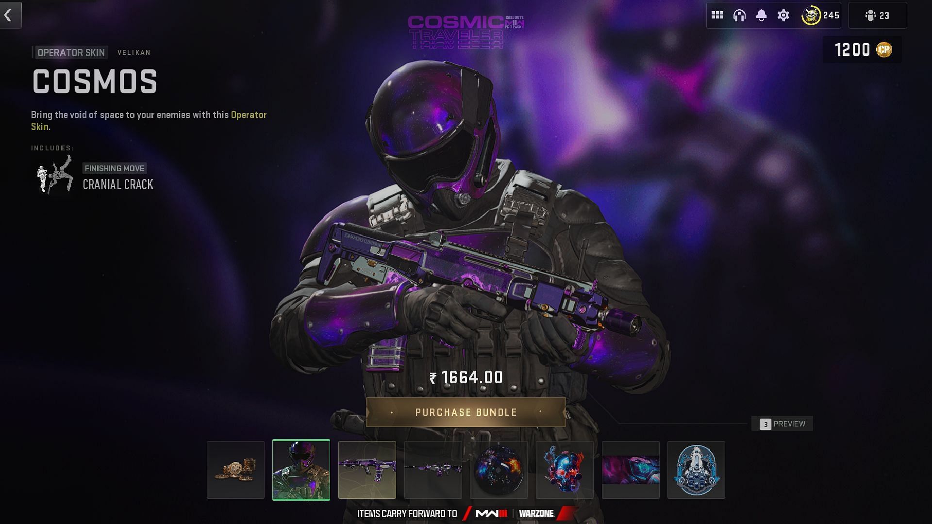 Cosmos Operator Skin in Cosmic Traveler Pro Pack (Image via Activision)