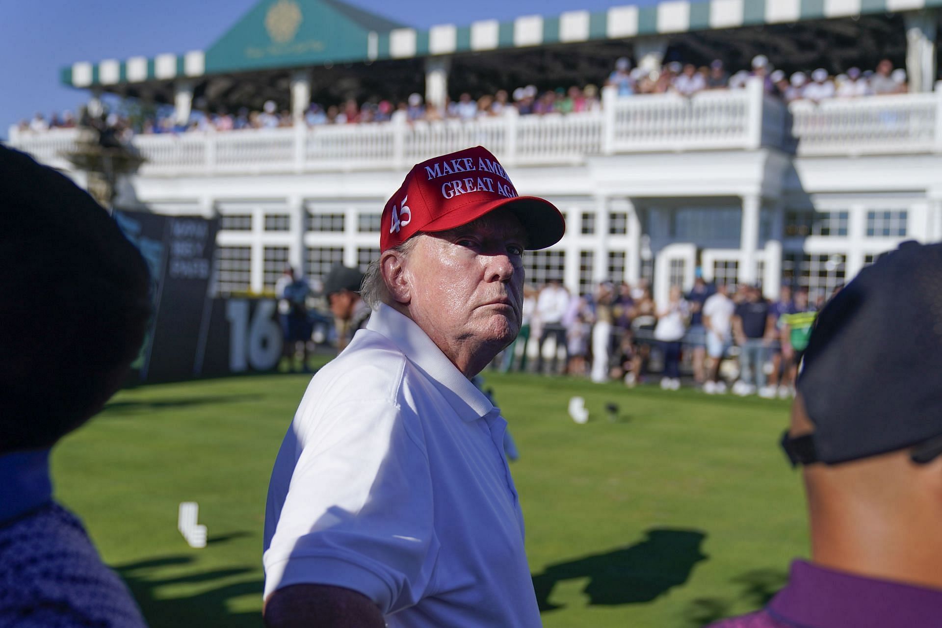 Donald Trump during LIV Golf Bedminster Pro-Am