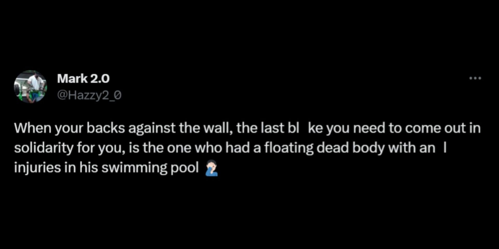 Internet trends Stuart Lubbock&#039;s swimming pool death after Michael&#039;s response to Russell Brand&#039;s video. (Image via X/@MrBarrymore)