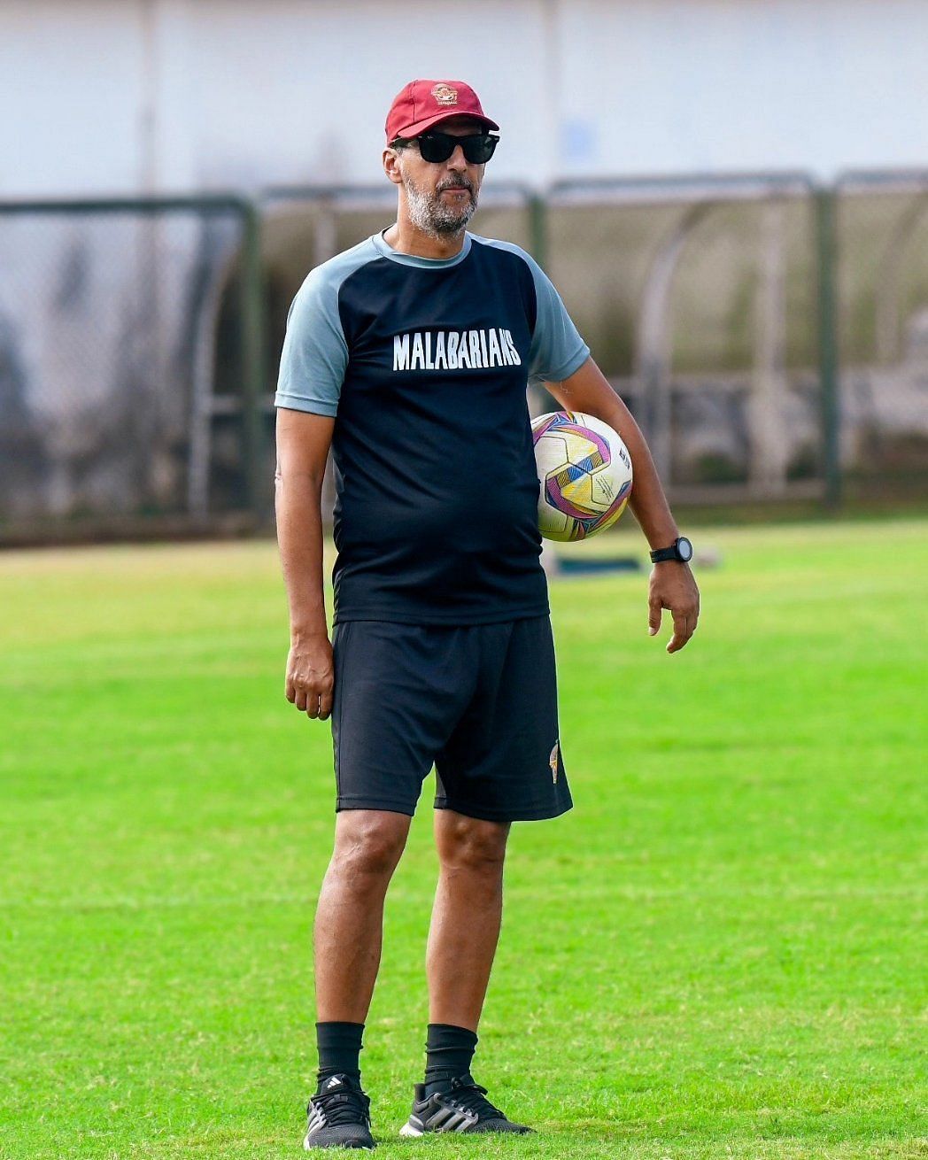 Domingo Oramas oversees a training session (Credits: Gokulam Kerala)