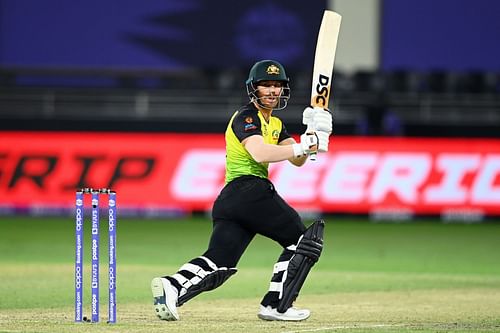 David Warner in action (Image Courtesy: ICC Cricket)