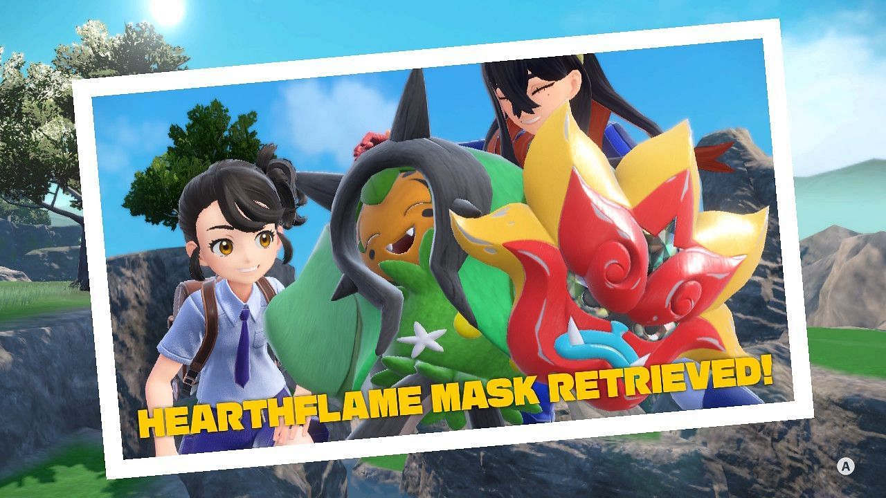 Ogerpon&#039;s Hearthflame Mask in Pokemon Scarlet and Violet (Image via The Pokemon Company)