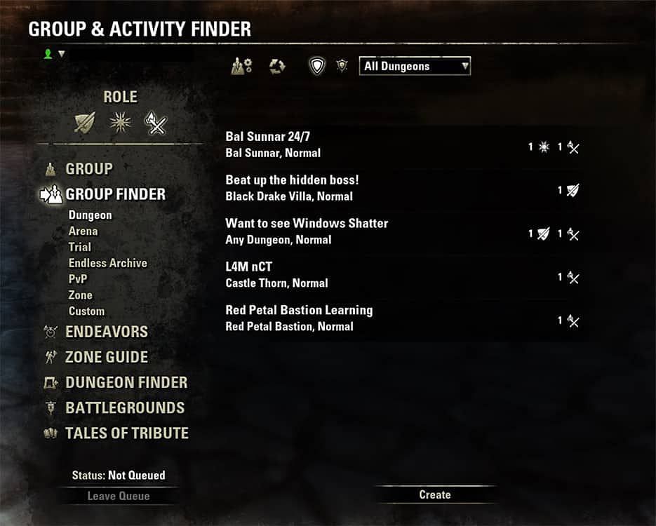 Grouping Tool makes building a raid party much easier (Image via Bethesda Softworks)
