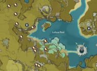 Luhua Pool Cor Lapis locations (Image via HoYoverse)