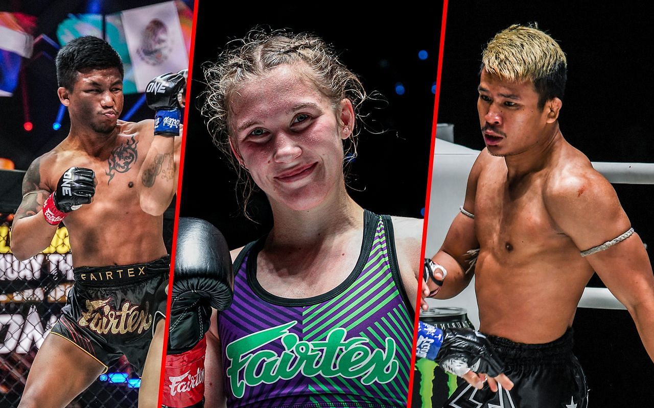 Rodtang Jitmuangnon, Smilla Sundell, and Superlek Kiatmoo9 (Photo: ONE Championship)