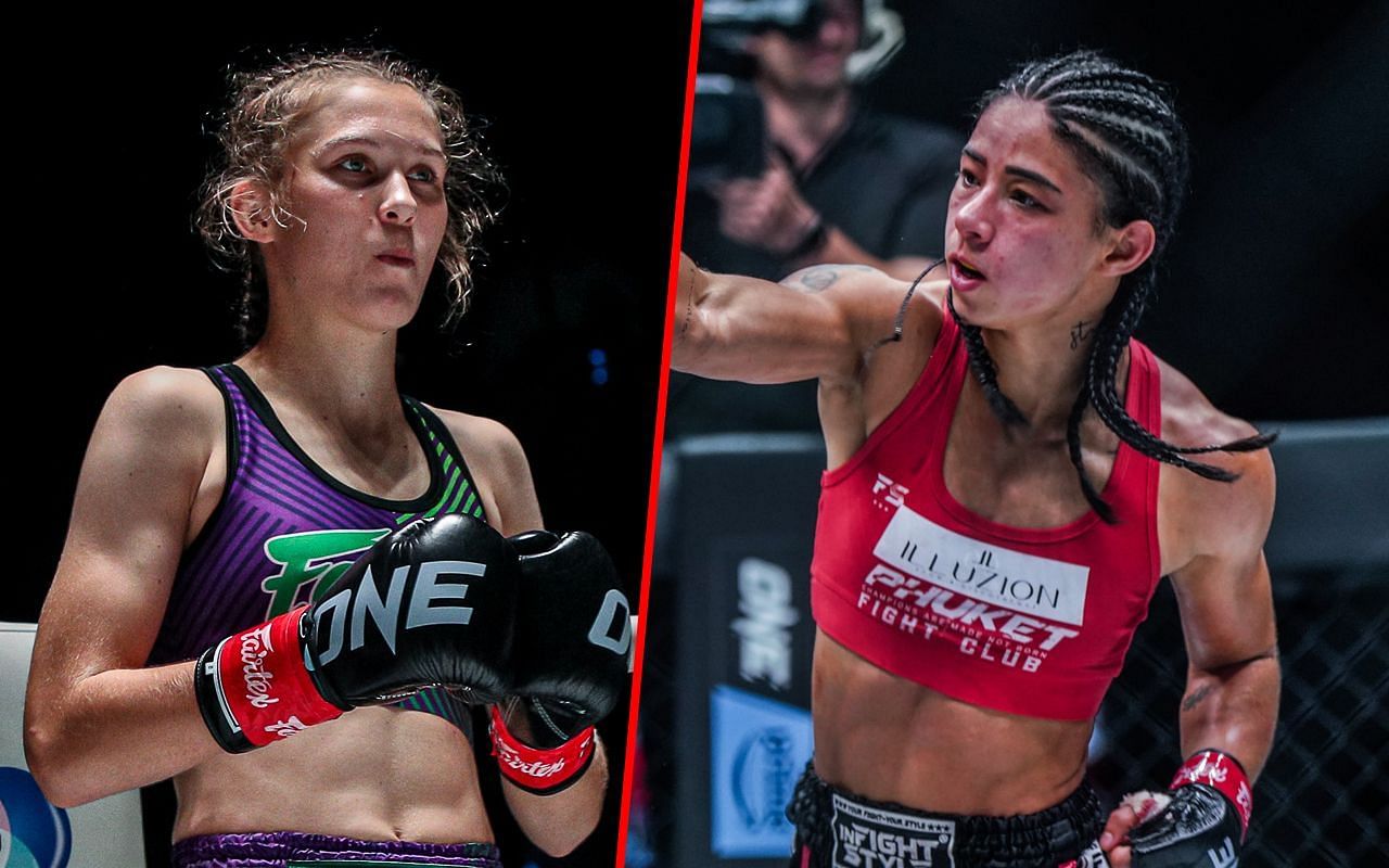 Smilla Sundell (Left) faces Allycia Hellen Rodrigues (Right) at ONE Fight Night 14