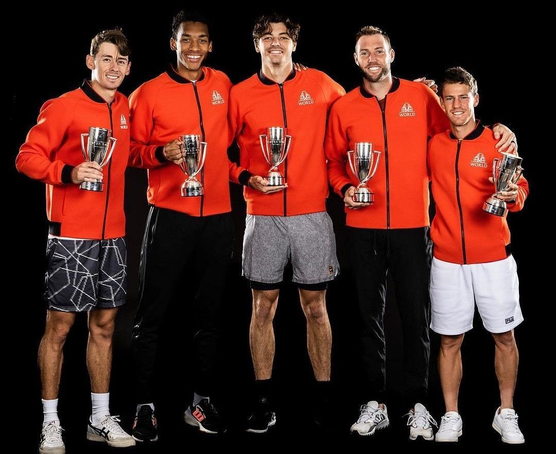 Team World after their 2022 Laver Cup win