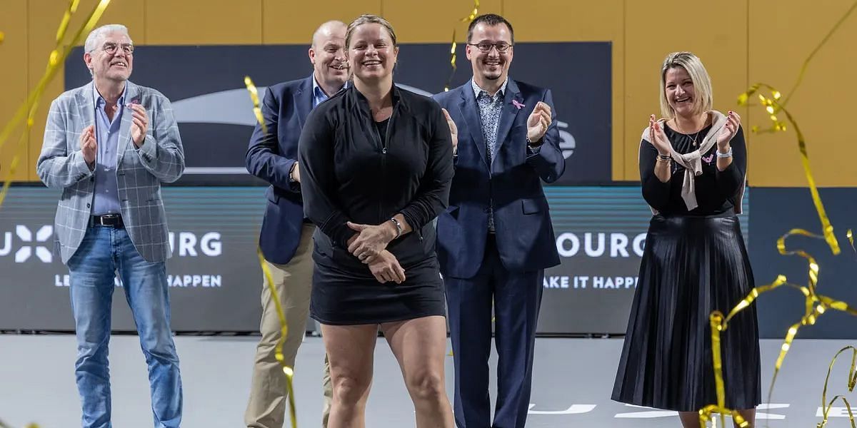 Kim Clijsters after winning the 2022 Luxembourg Tennis Masters