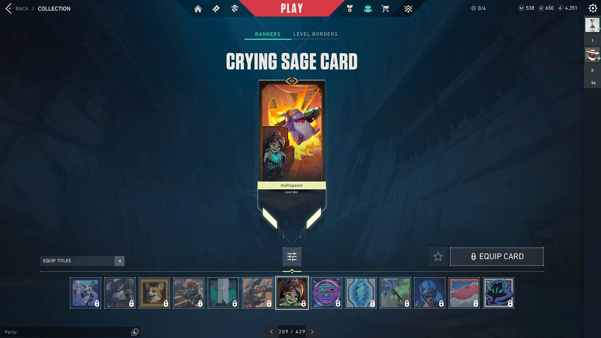 The Crying Sage Player Card (Image via Riot Games)