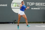 Caroline Dolehide in action during a match.