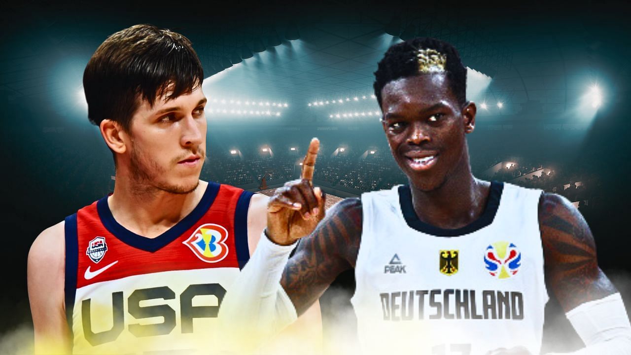 Austin Reaves and Dennis Schroder battled at the FIBA World Cup.