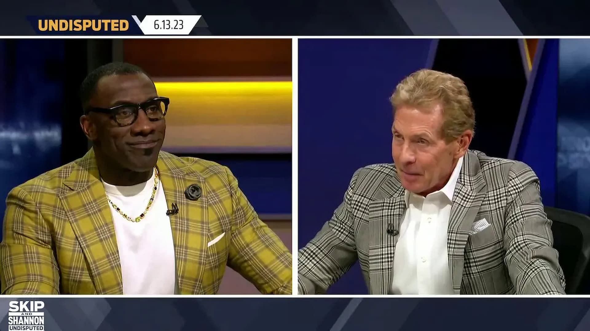 Shannon Sharpe (left) with Skip Bayless on Undisputed