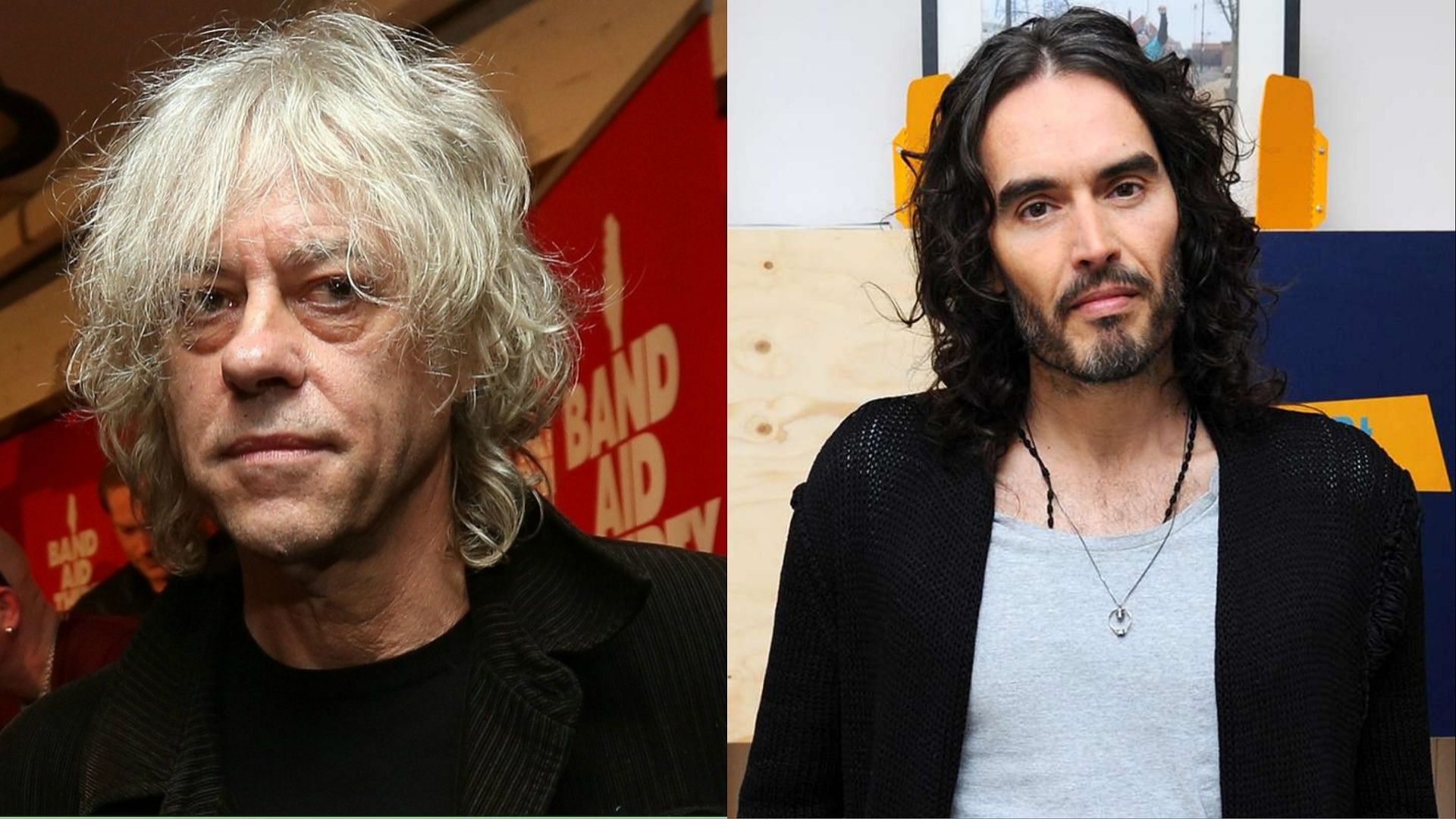 Bob Geldof and Russell Brand. (Photos via Getty Images)