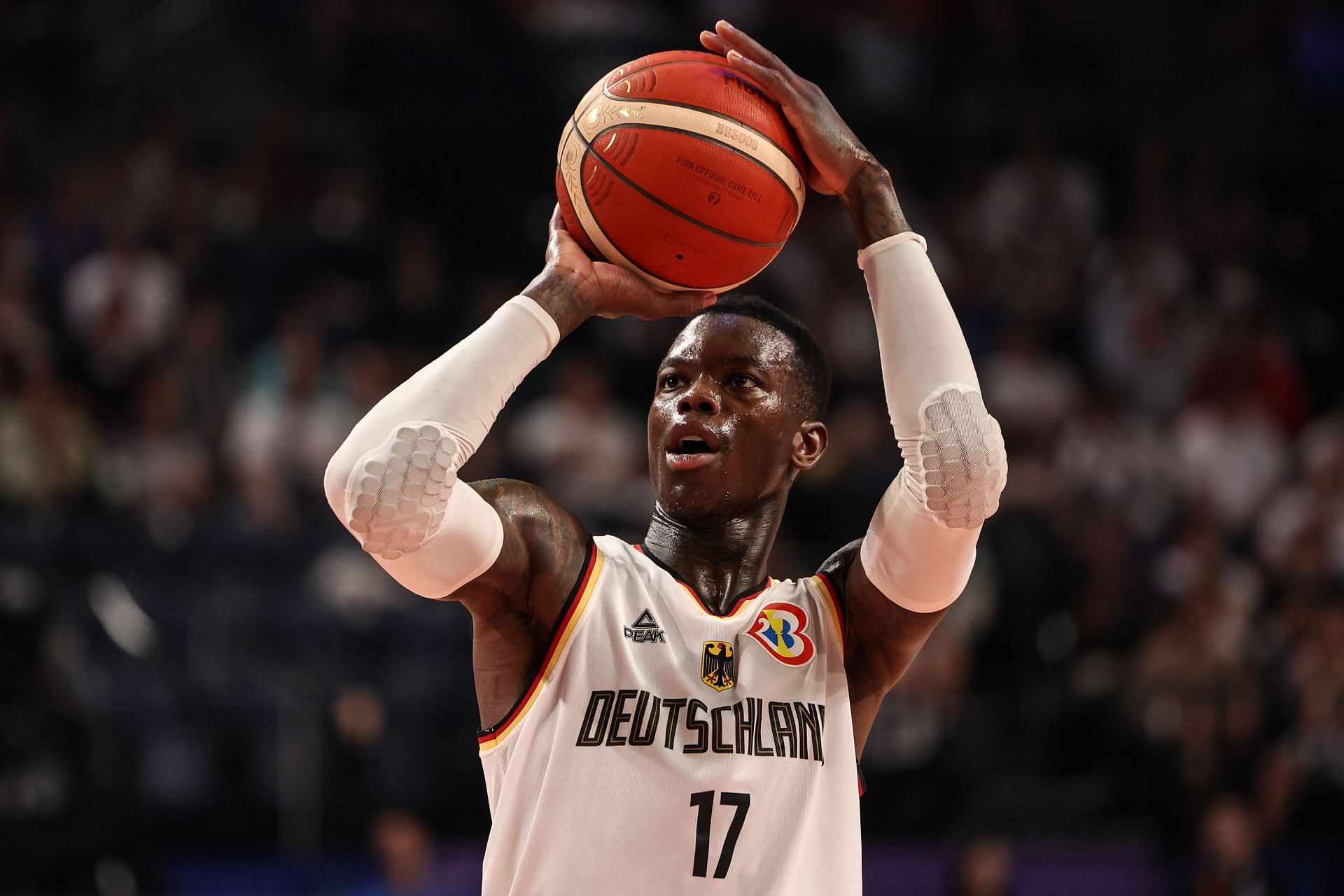 Dennis Schroder in action during his 24 point outing against Slovenia