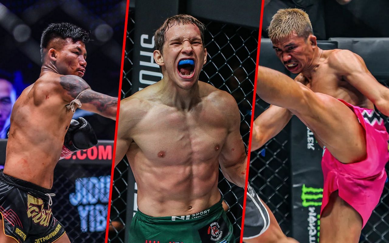 From left to right: Rodtang, Ilya Freymanov, Superlek| Photo credit: ONE Championship
