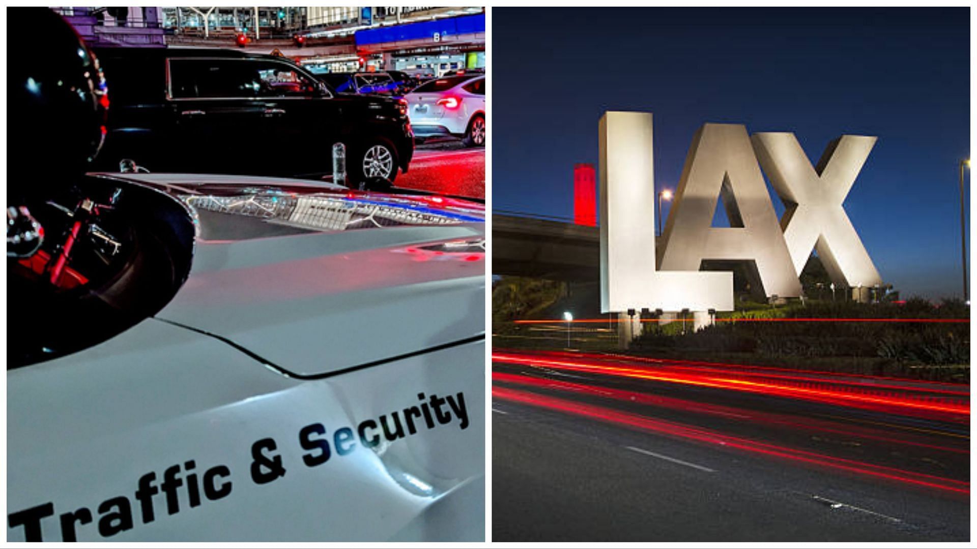 The airport was shut down for a while (Image via X / LA Airport PD / Getty Images)