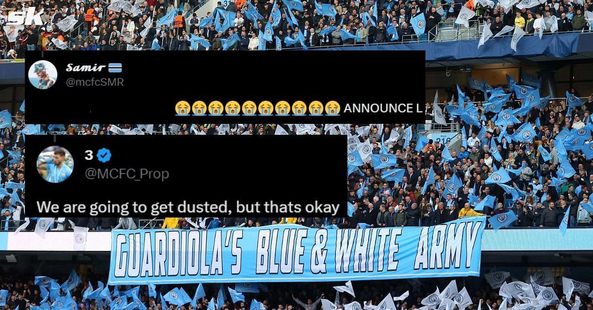 Manchester City fans reacted to their starting XI on X 