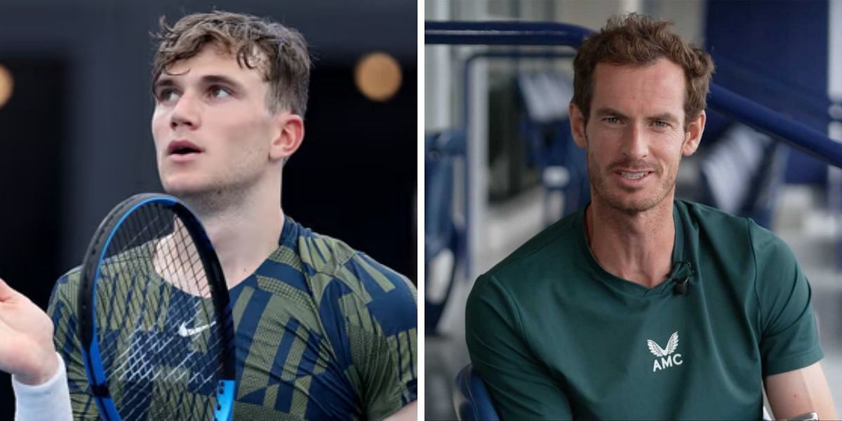Jack Draper (L) and Andy Murray (R)