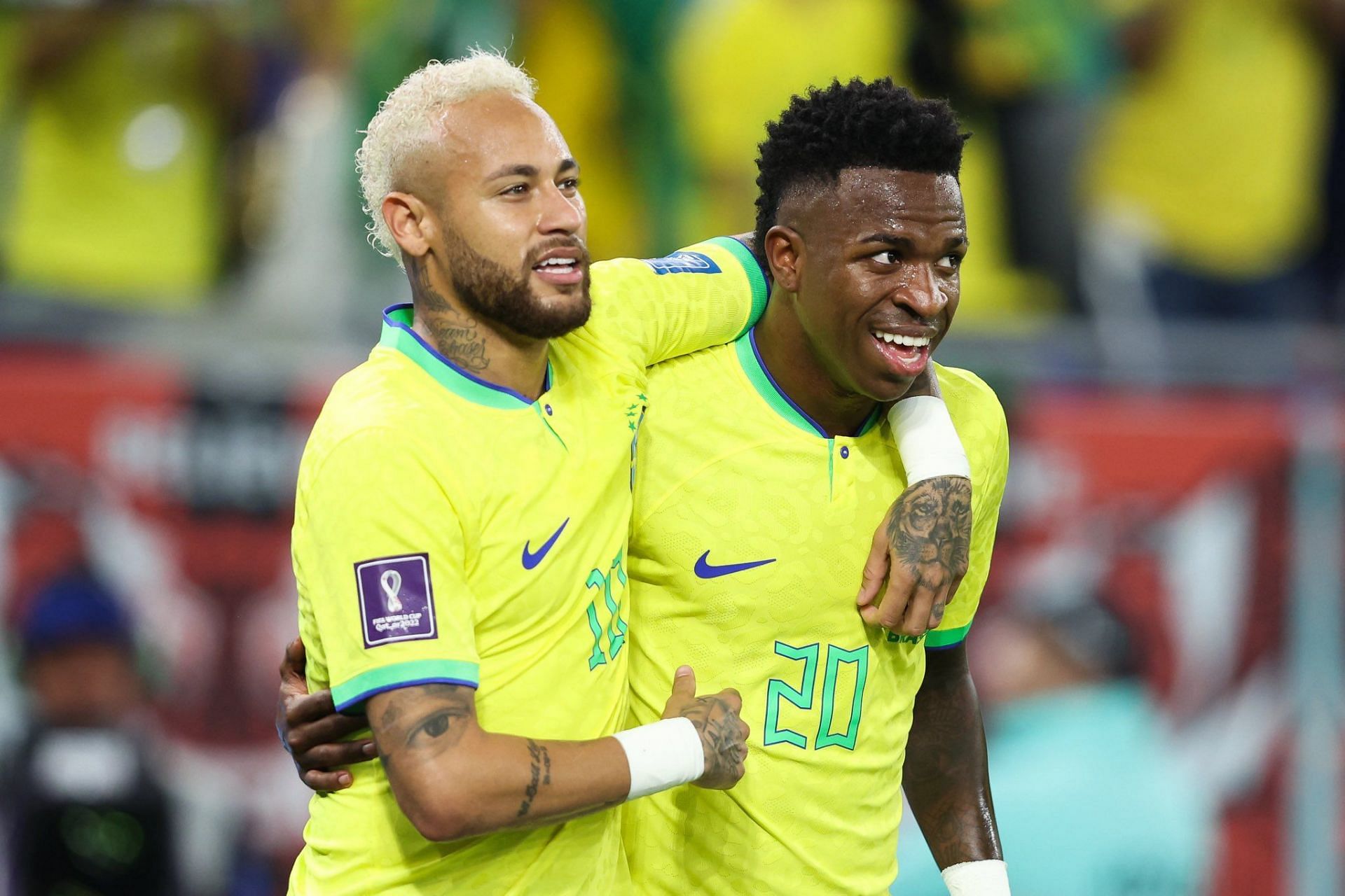 Vinicius (right) idolises his Brazilian compatriot.
