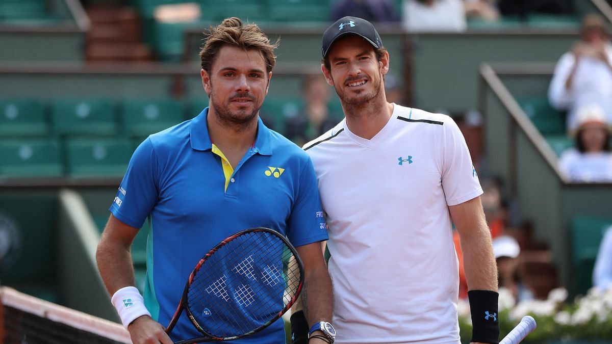 Andy Murray and Stan Wawrinka pictured at the 2016 French Open