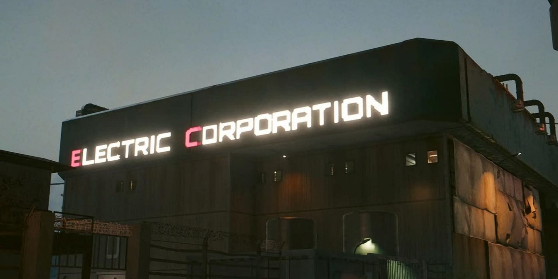 The katana is in the basement of the &quot;Electric Corporation&quot; building (Image via CD Projekt Red)