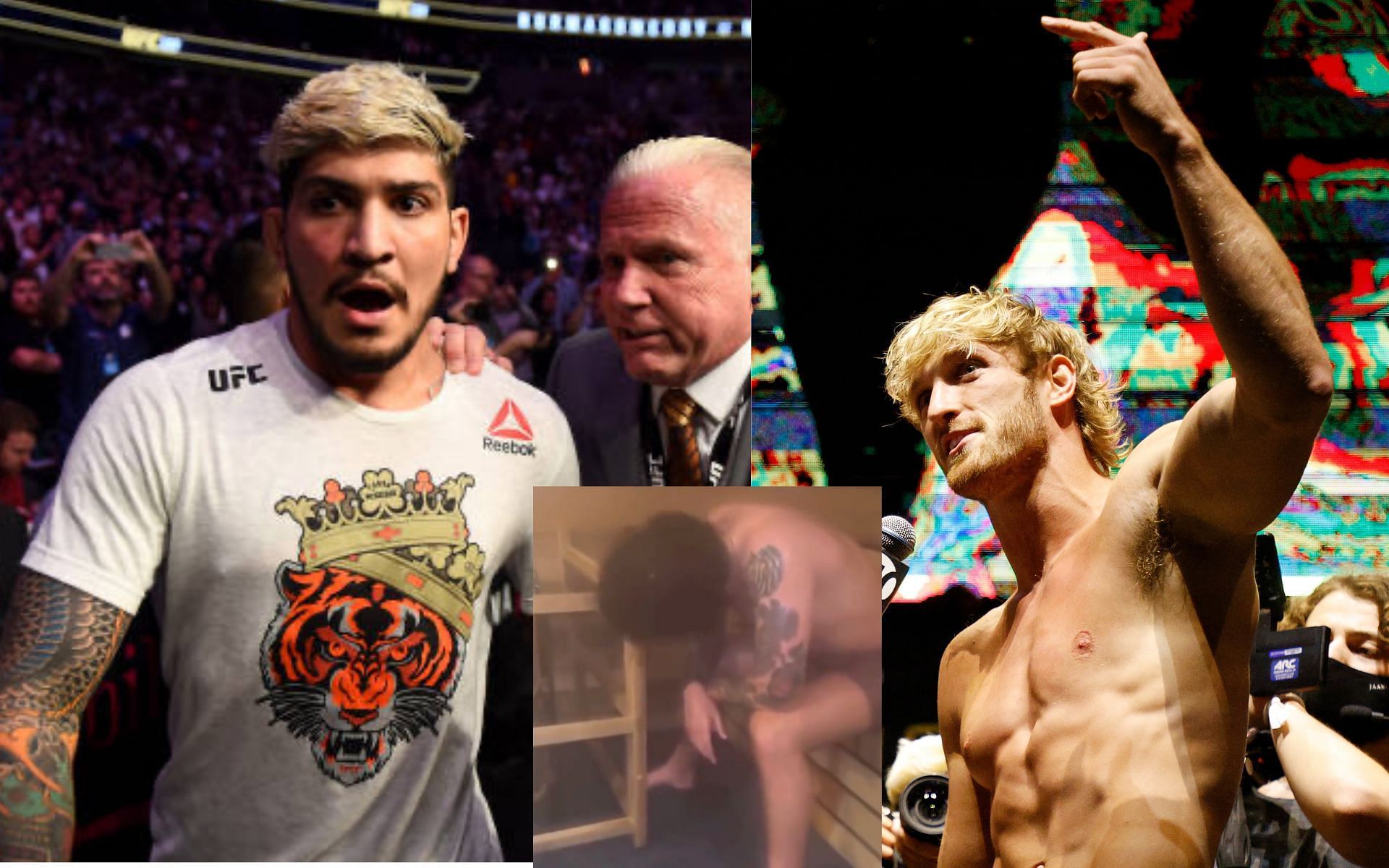 Dillon Danis (left) and Logan Paul (right). [via Getty Images and inset via Instagram]
