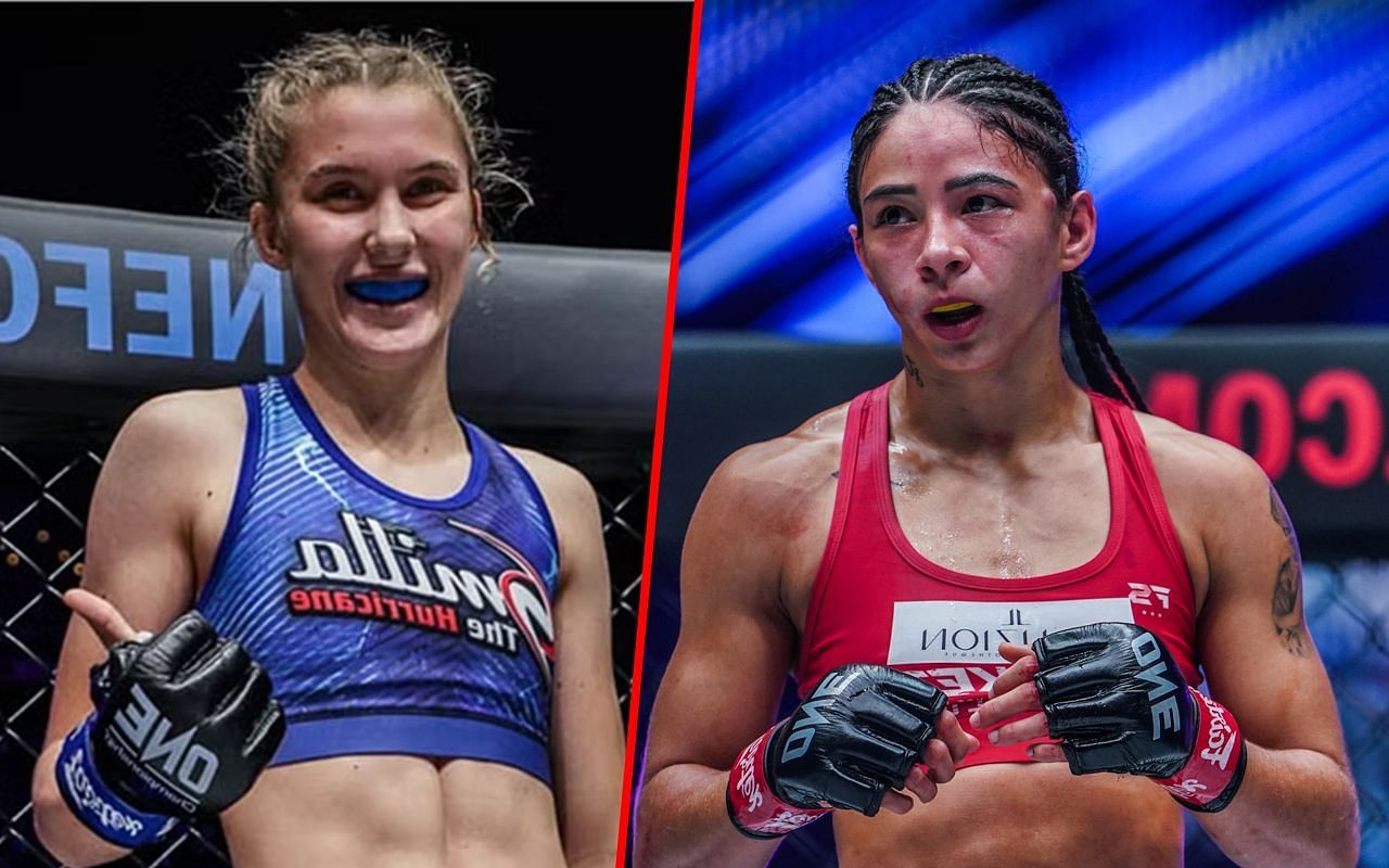 Smilla Sundell (Left) faces Allycia Hellen Rodrigues (Right) at ONE Fight Night 14