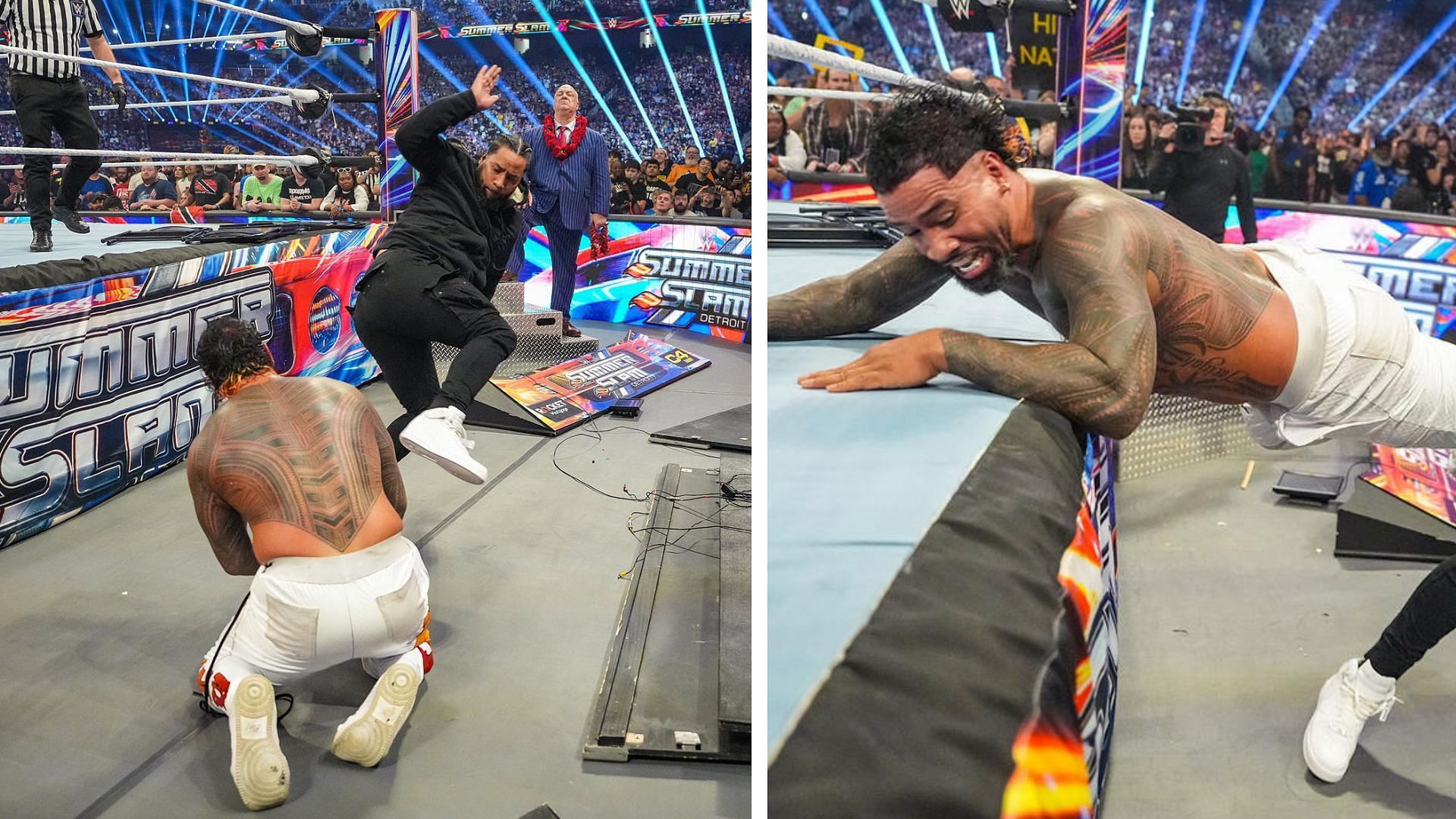 Jey took out Solo Sikoa and Roman at SummerSlam 2023 before Jimmy's betrayal