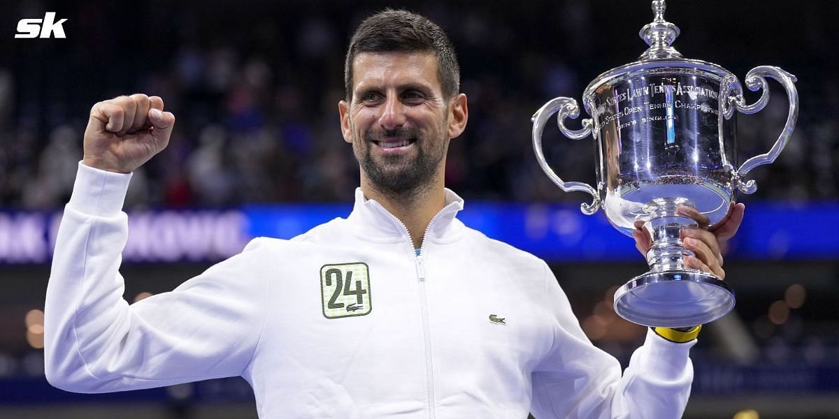 Unvaccinated Novak Djokovic being awarded 'Shot of the Day' presented ...
