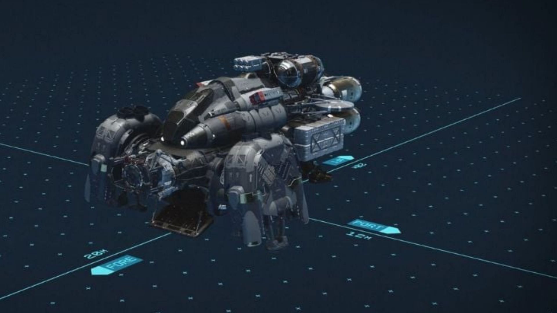 The Watchdog is one of the paid spaceships with the most peculiar design (Image via Bethesda)