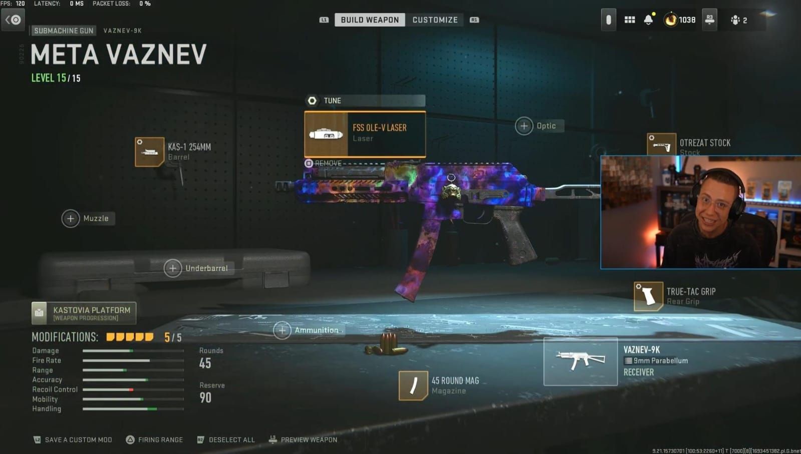 Vaznev-9K loadout in Warzone 2 (Image via YouTube/WhosImmortal)