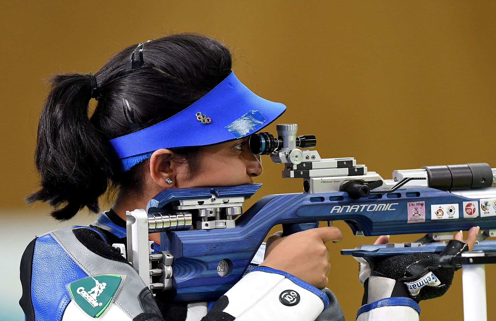 Mehuli Ghosh in action at the 2018 Commonwealth Games.