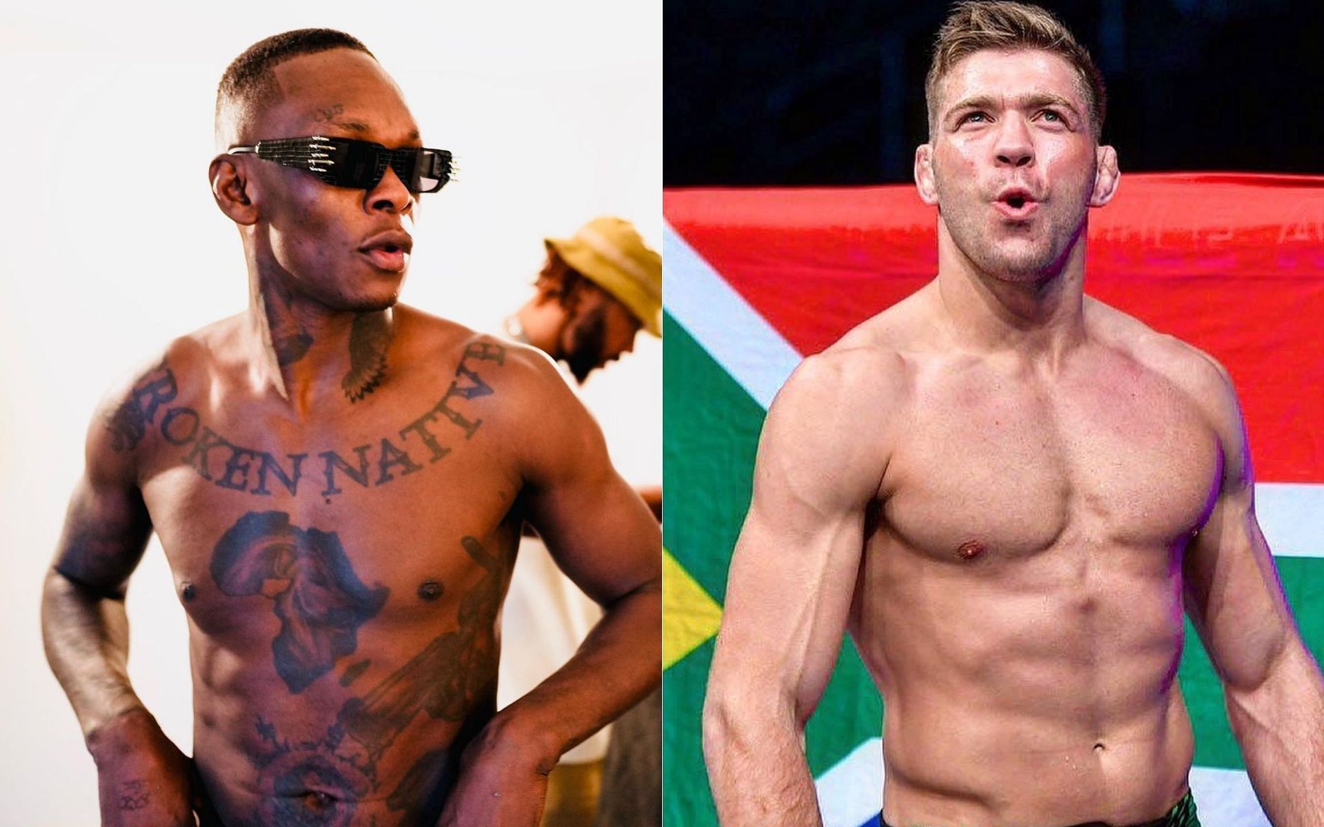 Israel Adesanya (left) Dricus Du Plessis (right) [Image courtesy @stylebender @dricusduplessis on Instagram]