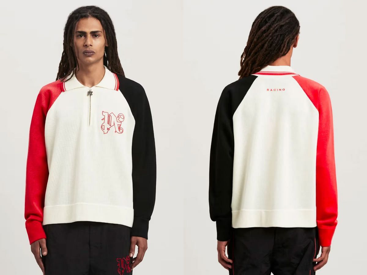 The polo quarter zip sweatshirt ( image via Palm Angels)