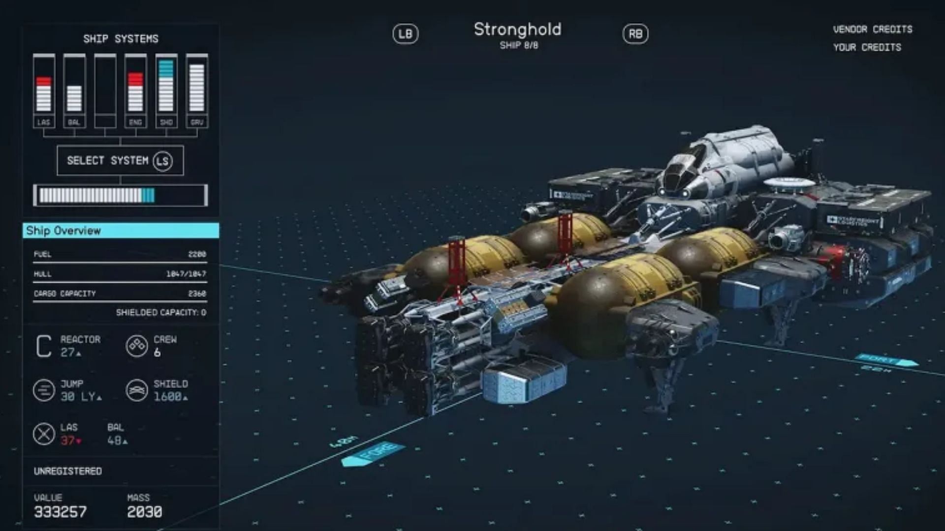 This spaceship has almost perfect stats (Image via Bethesda)