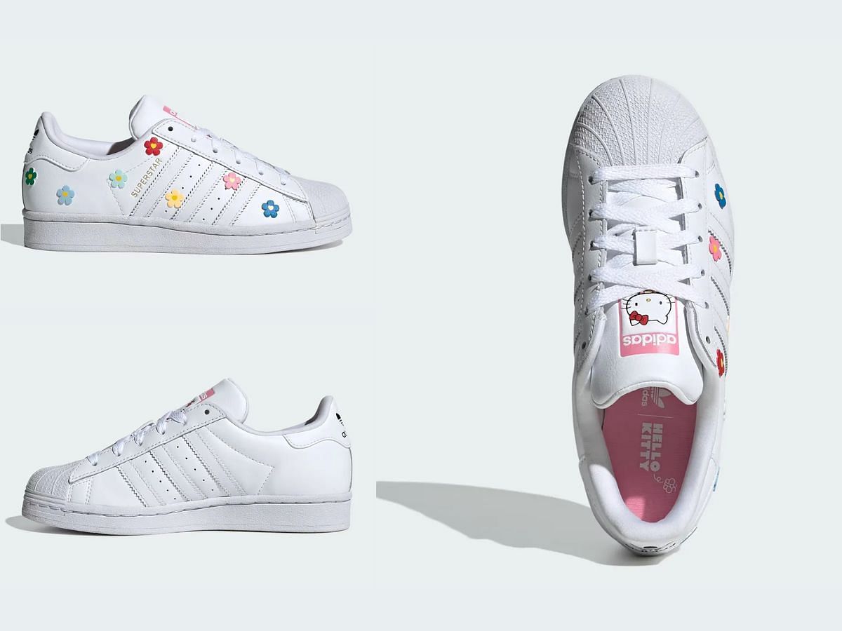 Superstar &ldquo;Hello Kitty&rdquo; Sneakers will be released on October 1 (Image via Twitter/@@SOLELINKS)