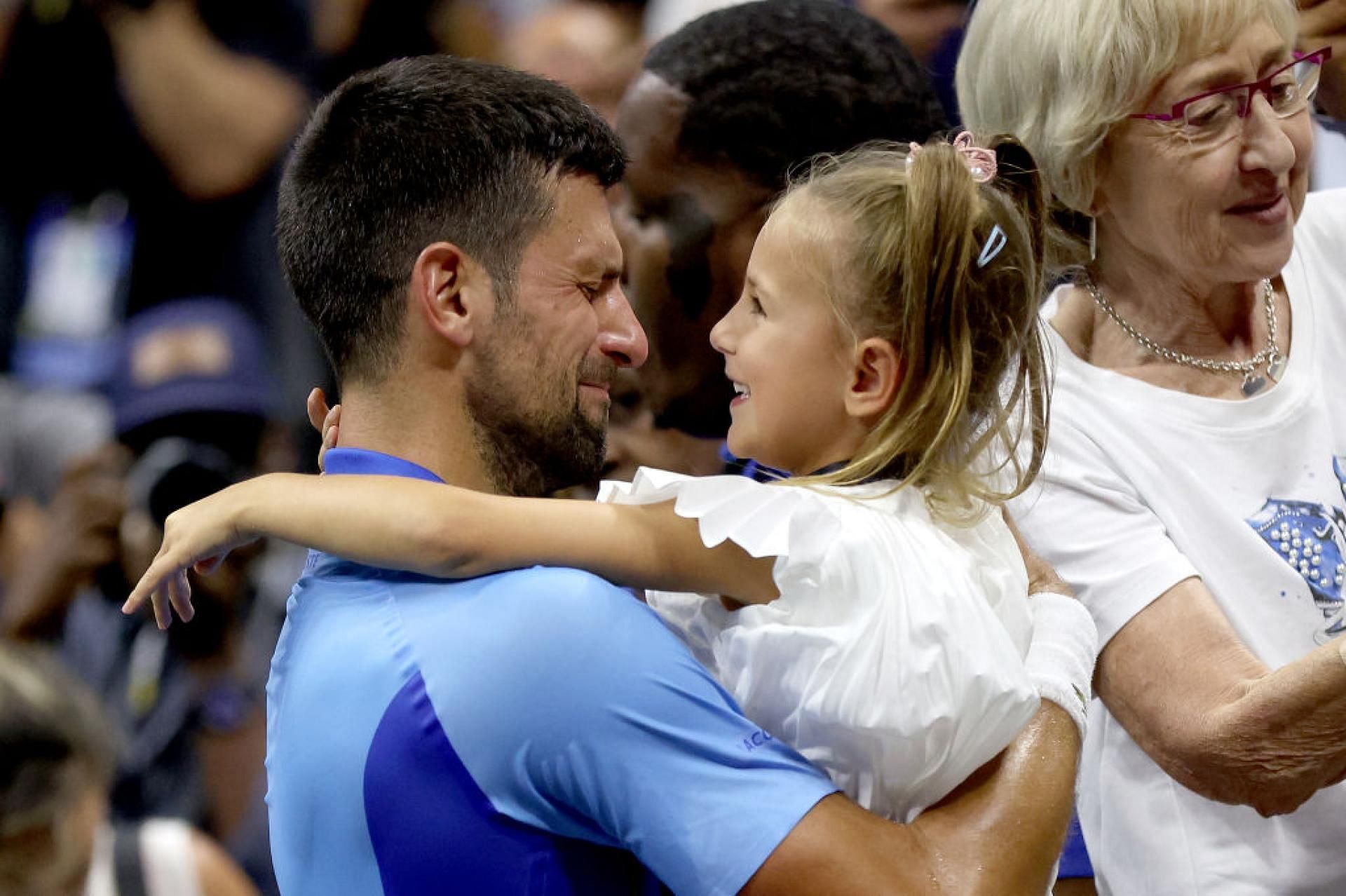 Novak Djokovic has an emotional moment with his 6-year-old daughter Tara