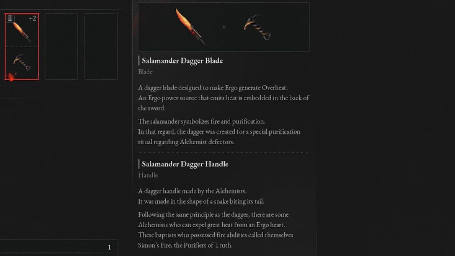 Locating the Salamander Dagger Blade and Handle in Lies of P (Image via Neowiz Games)