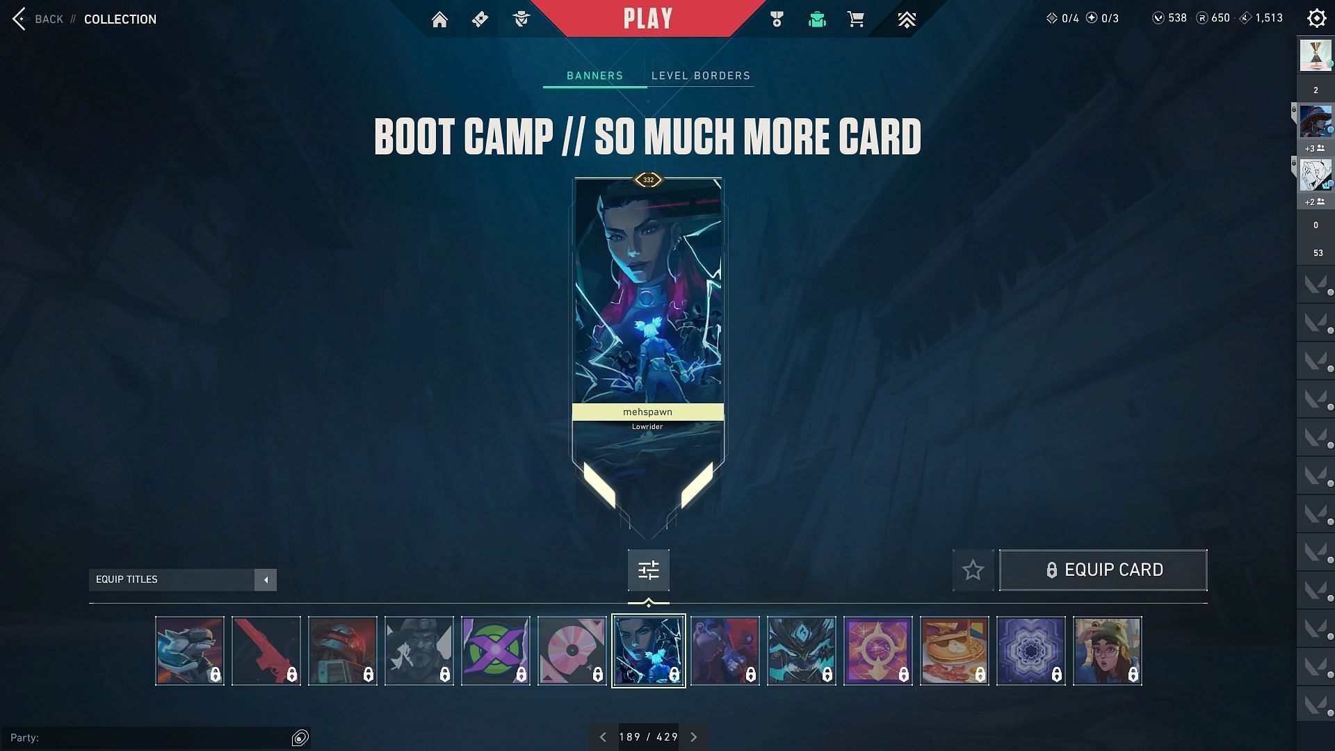 Boot Camp // So Much More Player Card (Image via Riot Games)