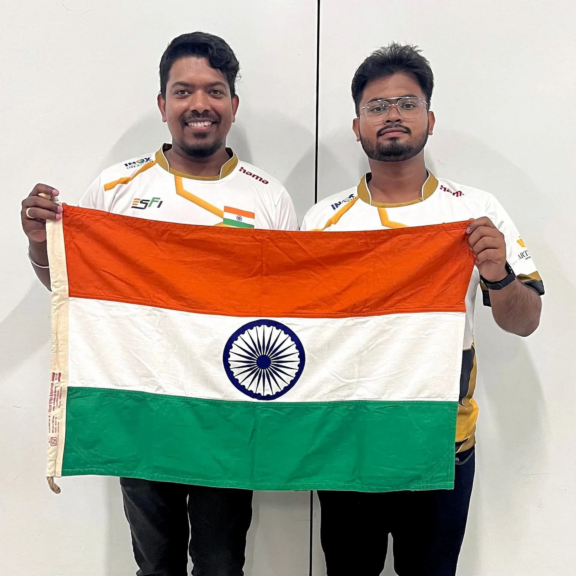 Mayank Prajapati and Ayan Biswas are two of the 15 talented esports athletes who will be representing India at the Asian Games 2023 (Image via ESFI)