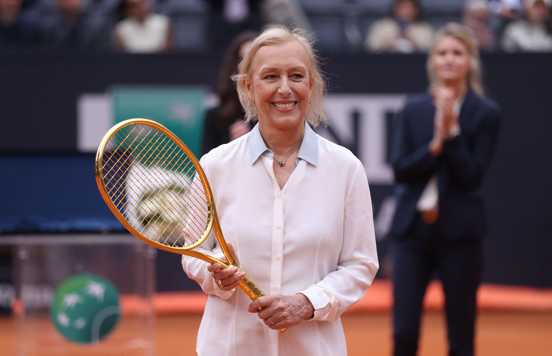 Martina Navratilova at the 2023 Internazionali BNL D&#039;Italia at Foro Italico in Rome, Italy.