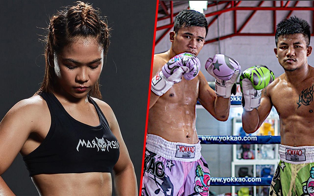 Denice Zamboanga (L) sees an all-out battle when Thai superstars Rodtang and Superlek collide on September 22. -- Photo by ONE Championship