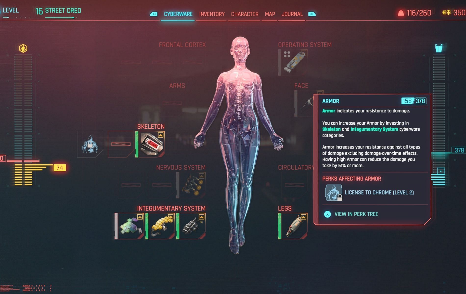 Stamina features (Image via Cyberpunk 2077)