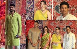 In Pictures: Shreyas Iyer, Sachin Tendulkar and family attend Ganesh Chaturthi Pooja at Ambani residence in Mumbai