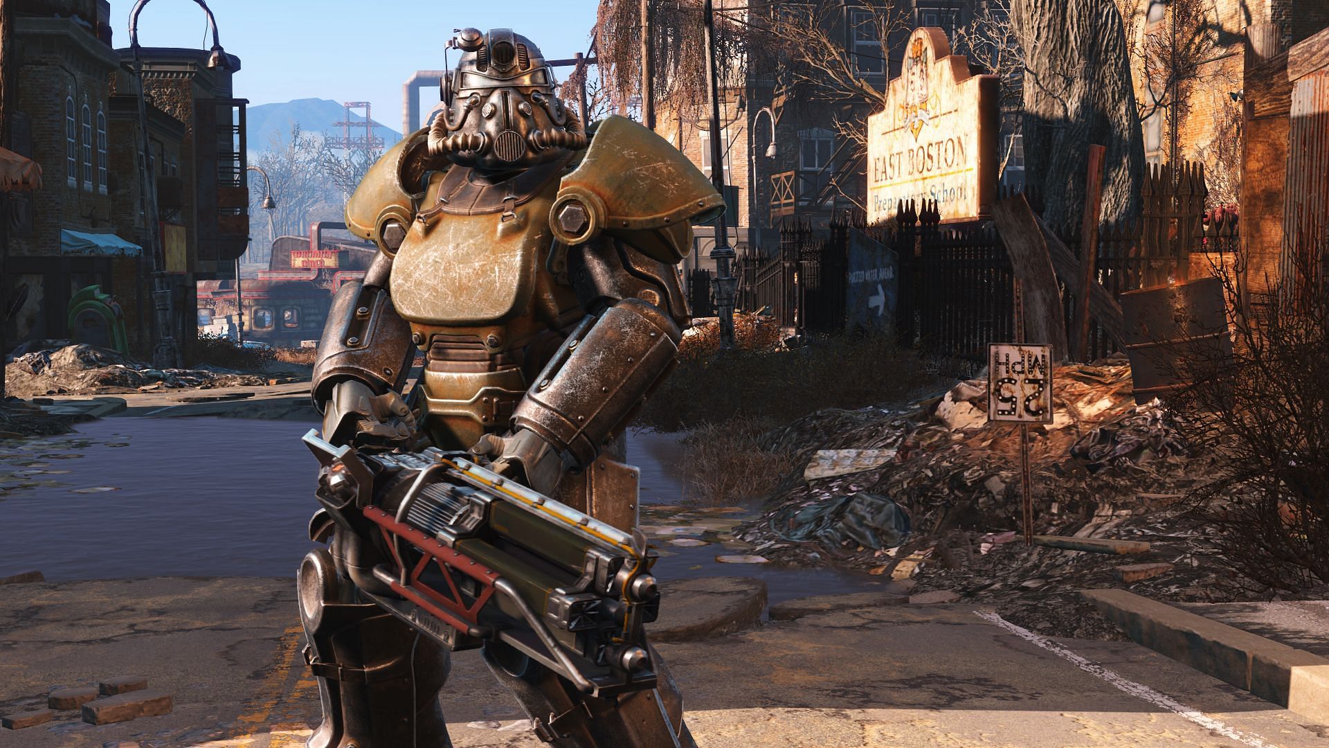 Fallout 4 features highly improved gunplay over its predecessors (Image via Bethesda Game Studios)